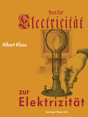 cover image of Von der Electricität zur Elektrizität
